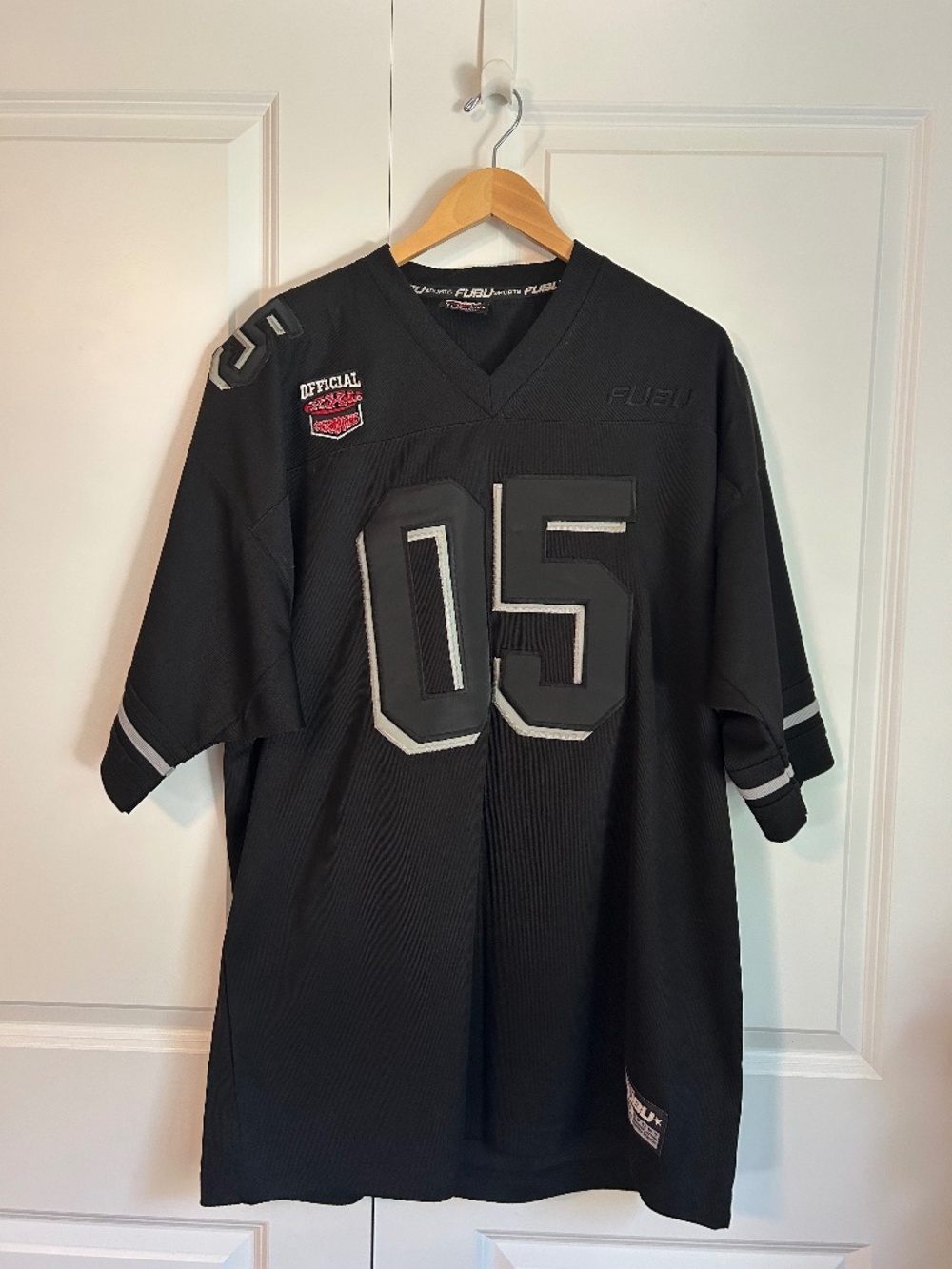 FUBU Black '05 Football basketball Jersey Y2K 90s XL